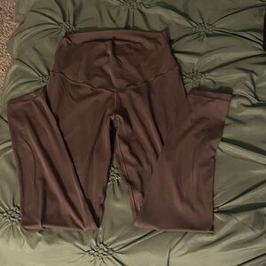 High-Waisted Brown Leggings